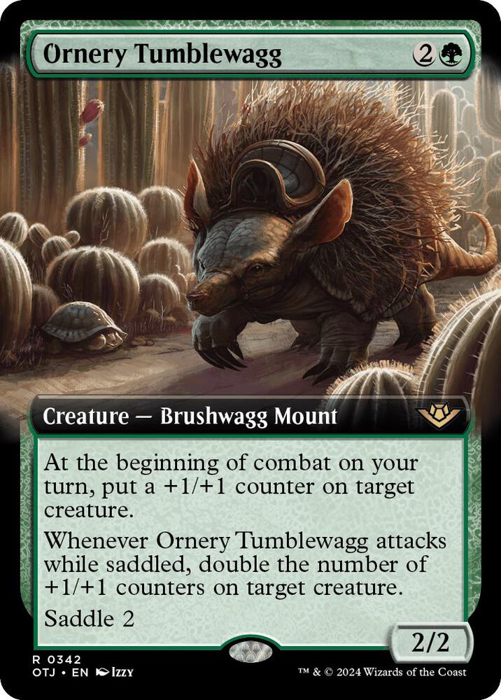 Ornery Tumblewagg (Extended Art) 342 card from Outlaws of Thunder Junction