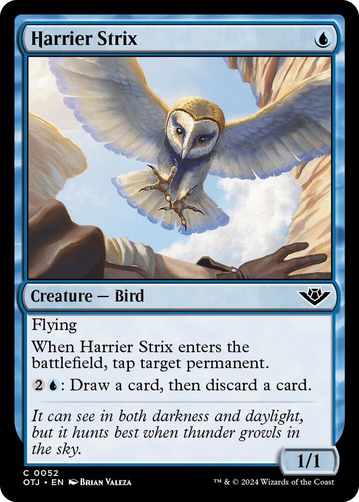 Harrier Strix 52 card from Outlaws of Thunder Junction