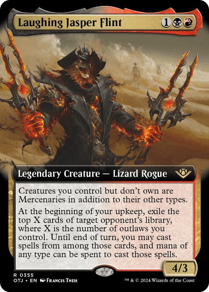 Laughing Jasper Flint (Extended Art) 355 card from Outlaws of Thunder Junction
