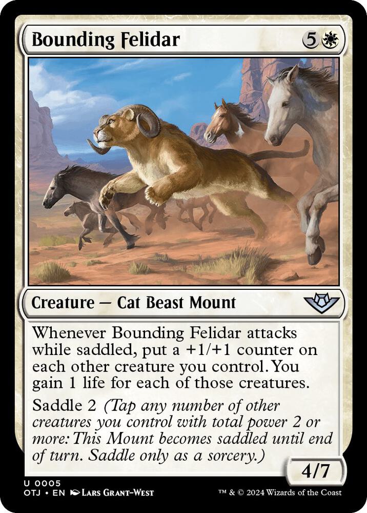 Bounding Felidar 5 card from Outlaws of Thunder Junction