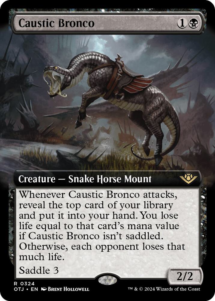 Caustic Bronco (Extended Art) 324 card from Outlaws of Thunder Junction