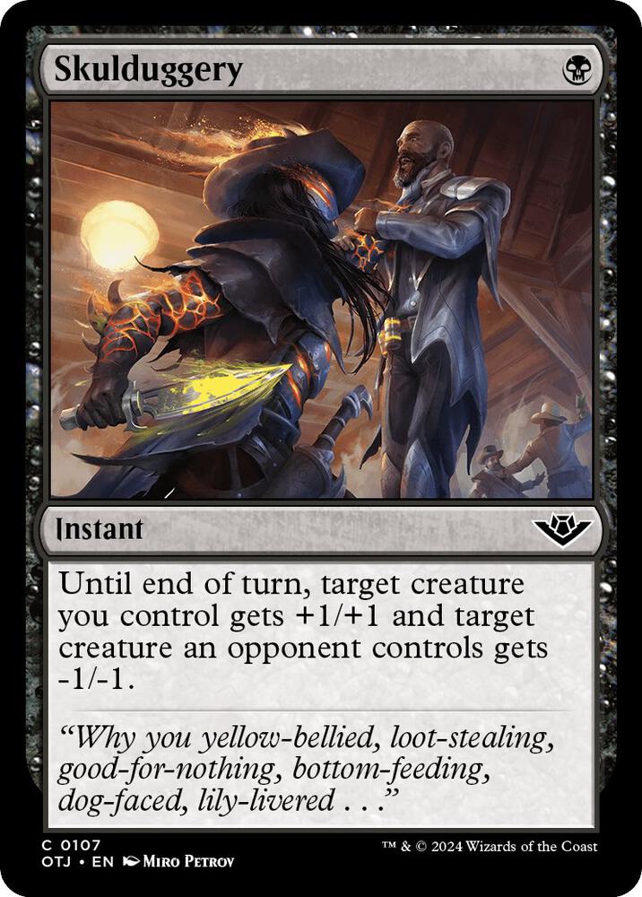 Skulduggery 107 card from Outlaws of Thunder Junction