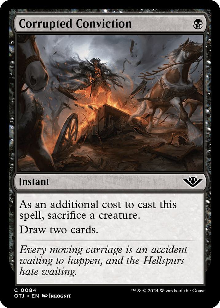 Corrupted Conviction 84 card from Outlaws of Thunder Junction