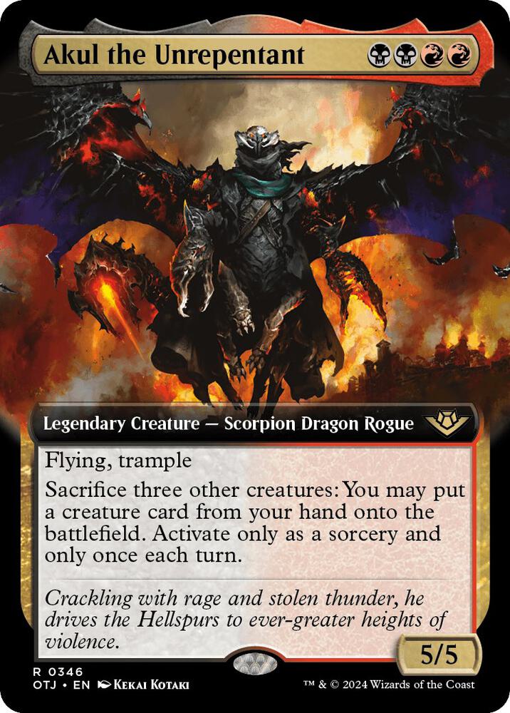 Akul the Unrepentant (Extended Art) 346 card from Outlaws of Thunder Junction