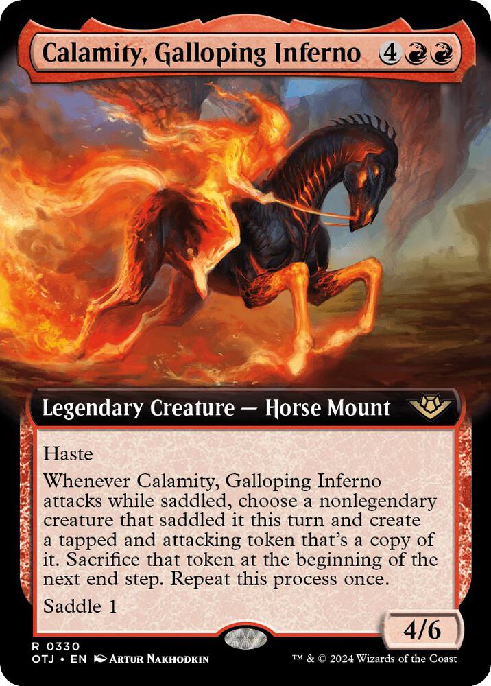 Calamity, Galloping Inferno (Extended Art) 330 card from Outlaws of Thunder Junction