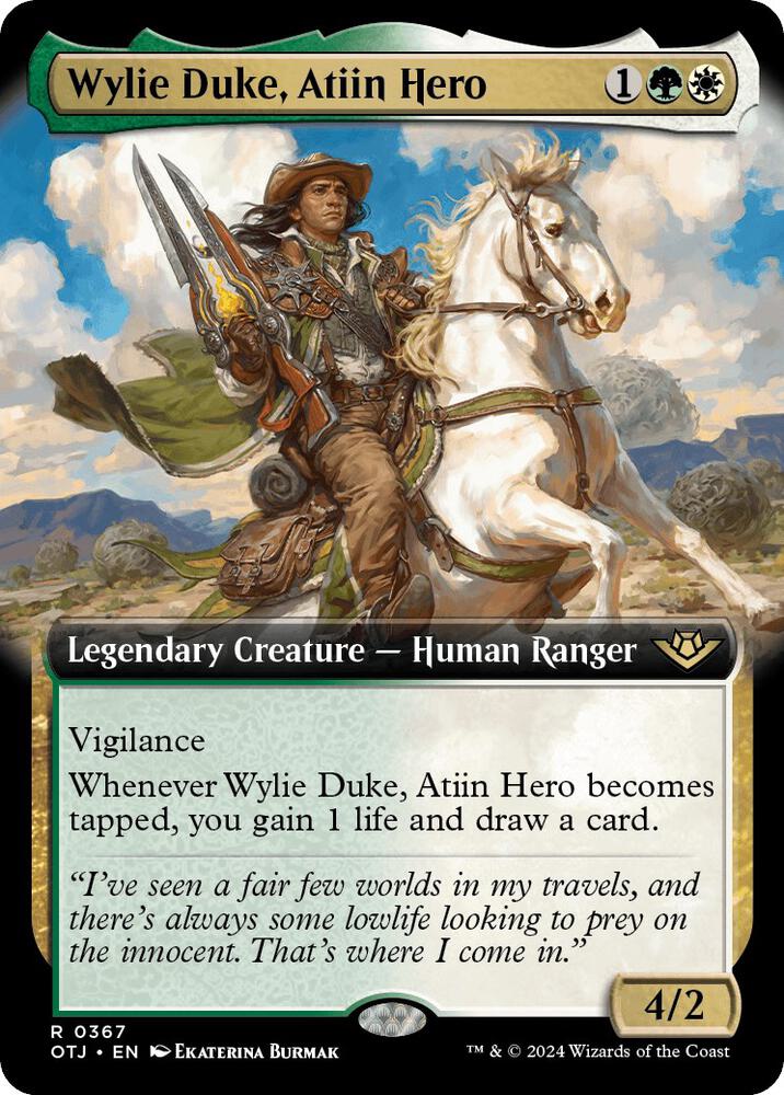 Wylie Duke, Atiin Hero (Extended Art) 367 card from Outlaws of Thunder Junction