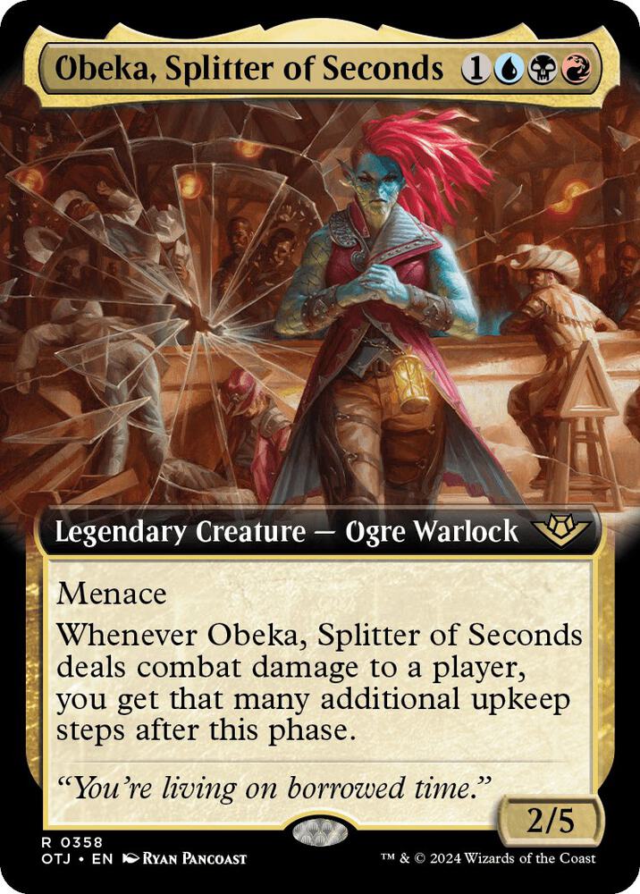 Obeka, Splitter of Seconds (Extended Art) 358 card from Outlaws of Thunder Junction