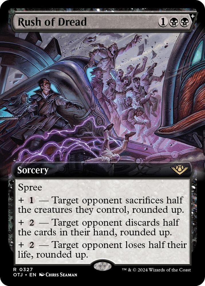 Rush of Dread (Extended Art) 327 card from Outlaws of Thunder Junction