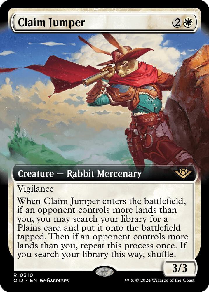 Claim Jumper (Extended Art) 310 card from Outlaws of Thunder Junction