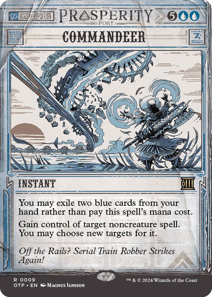 Commandeer 9 card from Outlaws of Thunder Junction: Breaking News