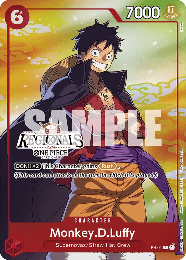 Monkey.D.Luffy (Online Regional 2024 Vol. 2) [Participant] P-001 card from One Piece Promotion Cards