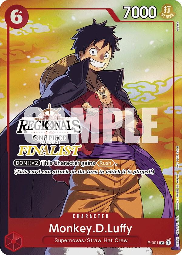 Monkey.D.Luffy (Online Regional 2024 Vol. 2) [Finalist] P-001 card from One Piece Promotion Cards