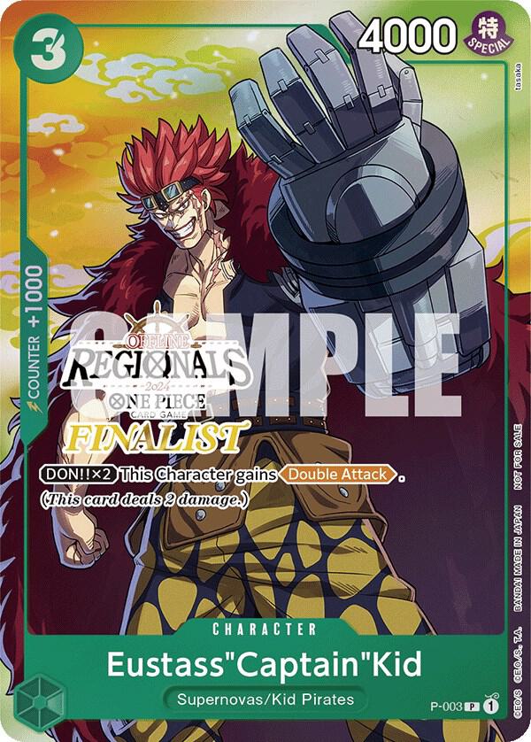 Eustass"Captain"Kid (Offline Regional 2024 Vol. 2) [Finalist] P-003 card from One Piece Promotion Cards