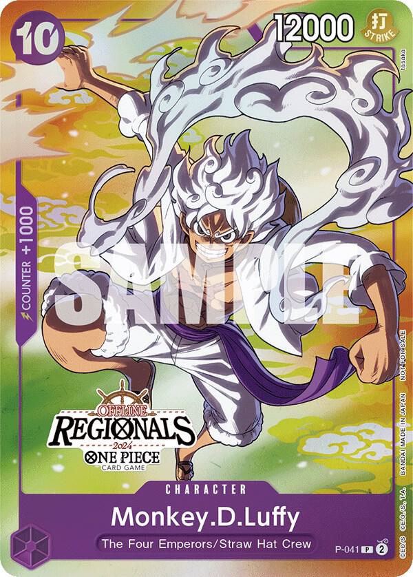 Monkey.D.Luffy (Offline Regional 2024 Vol. 2) [Participant] P-041 card from One Piece Promotion Cards