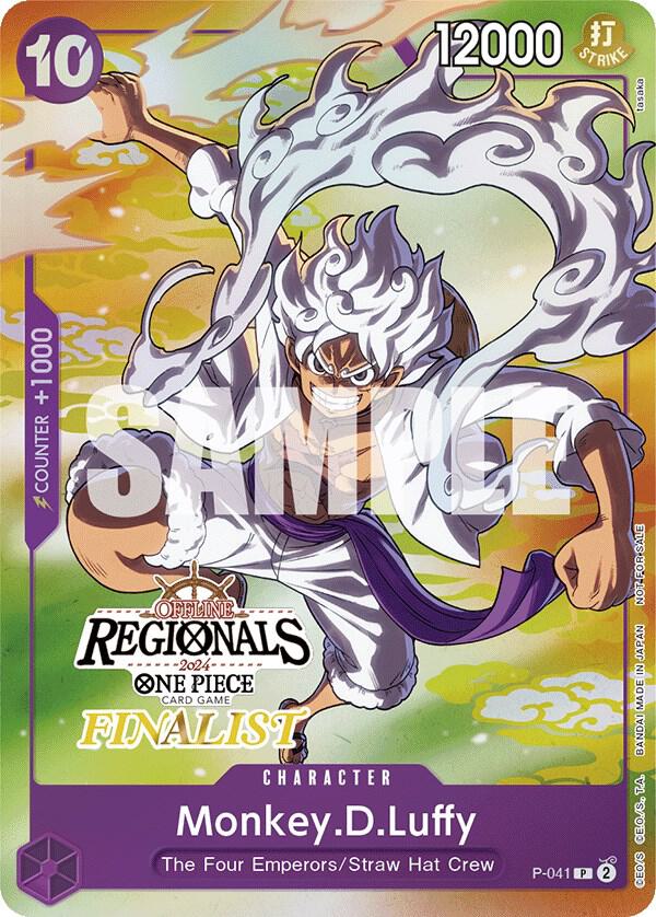 Monkey.D.Luffy (Offline Regional 2024 Vol. 2) [Finalist] P-041 card from One Piece Promotion Cards