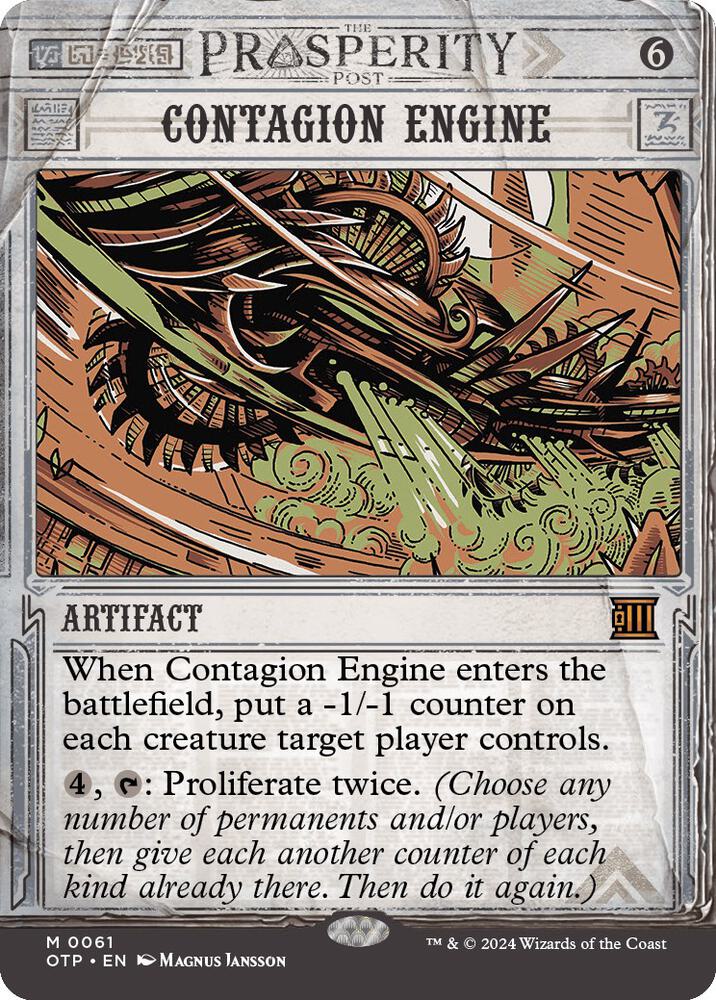 Contagion Engine 61 card from Outlaws of Thunder Junction: Breaking News
