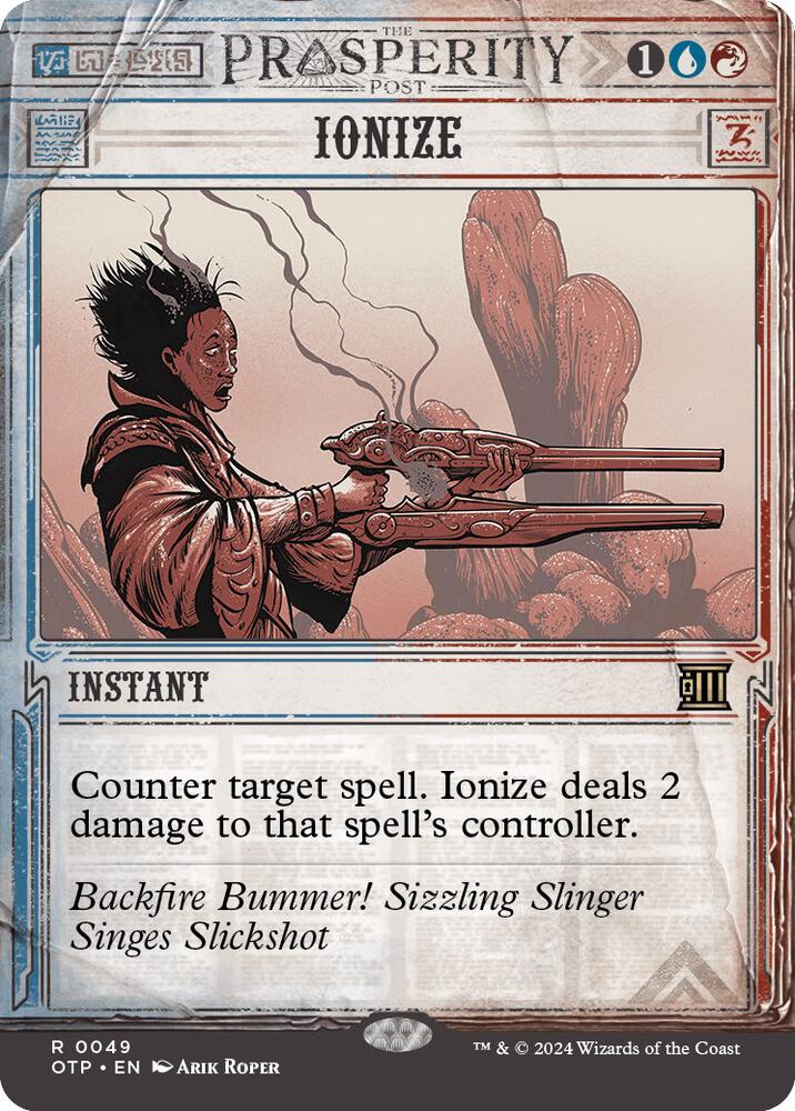 Ionize 49 card from Outlaws of Thunder Junction: Breaking News