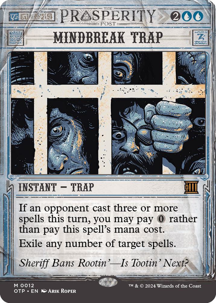 Mindbreak Trap 12 card from Outlaws of Thunder Junction: Breaking News