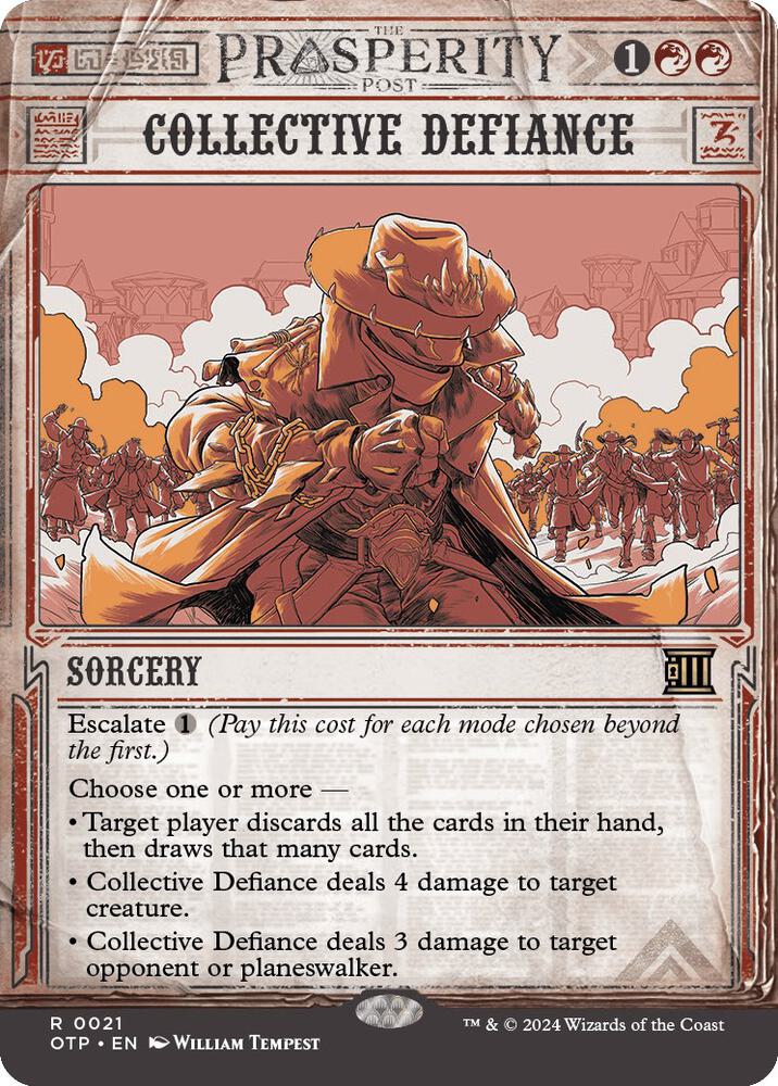 Collective Defiance 21 card from Outlaws of Thunder Junction: Breaking News