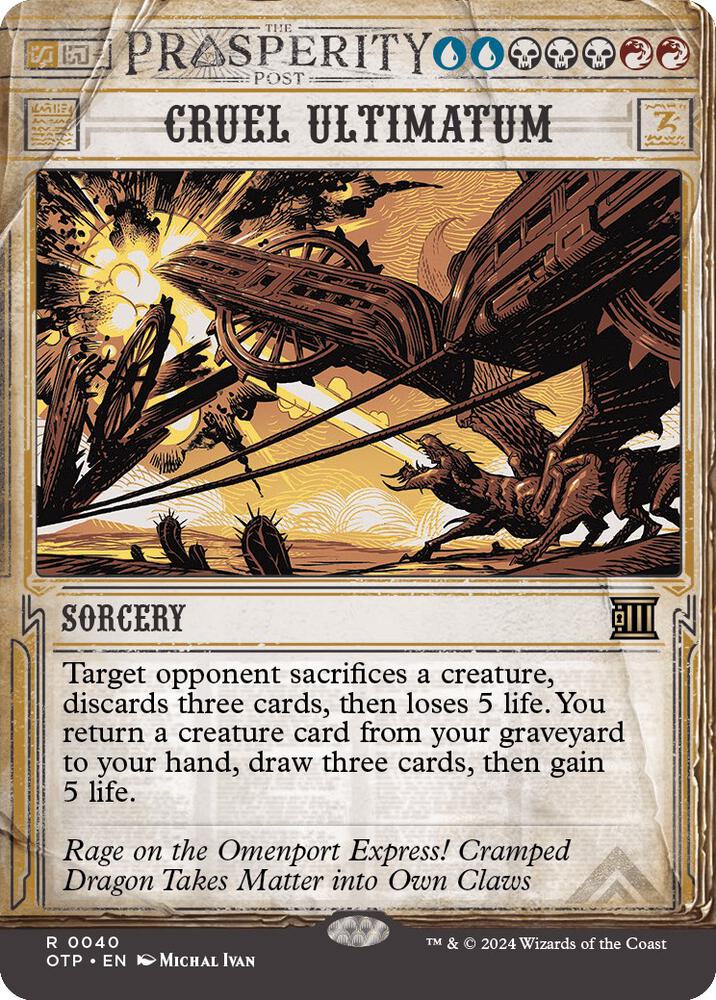 Cruel Ultimatum 40 card from Outlaws of Thunder Junction: Breaking News