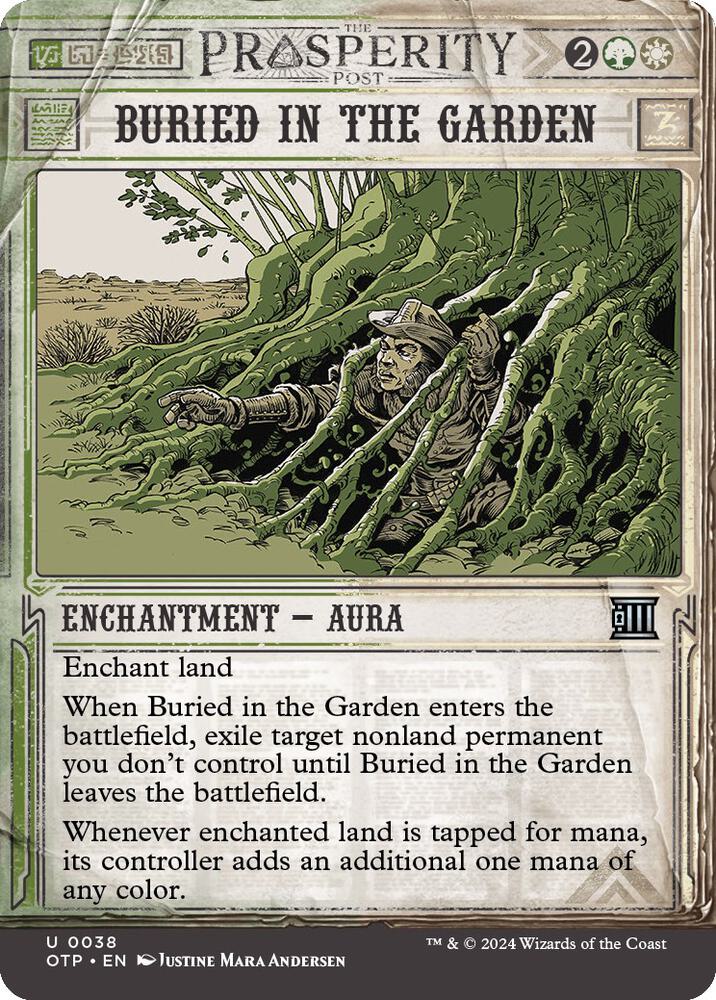 Buried in the Garden 38 card from Outlaws of Thunder Junction: Breaking News
