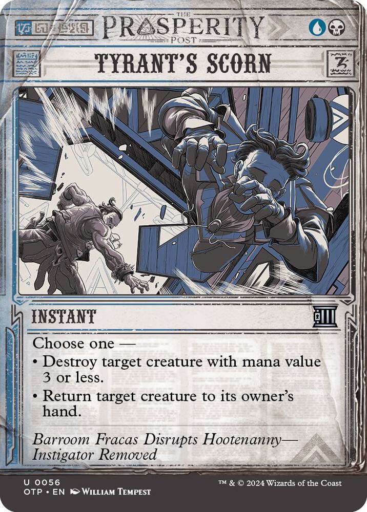 Tyrant's Scorn 56 card from Outlaws of Thunder Junction: Breaking News