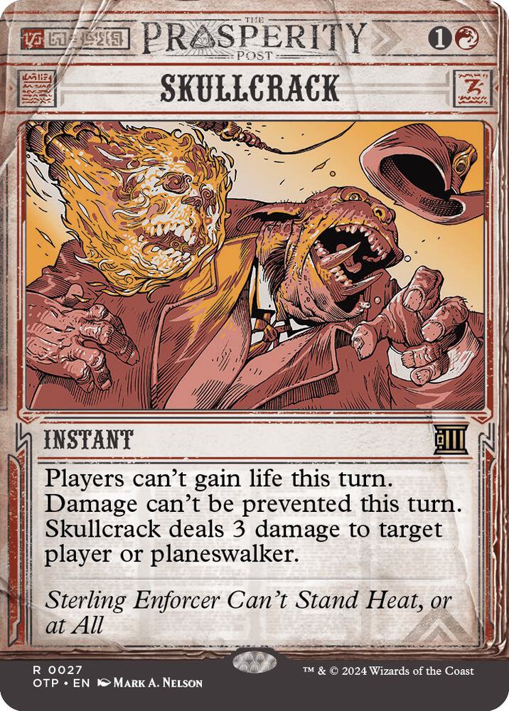 Skullcrack 27 card from Outlaws of Thunder Junction: Breaking News