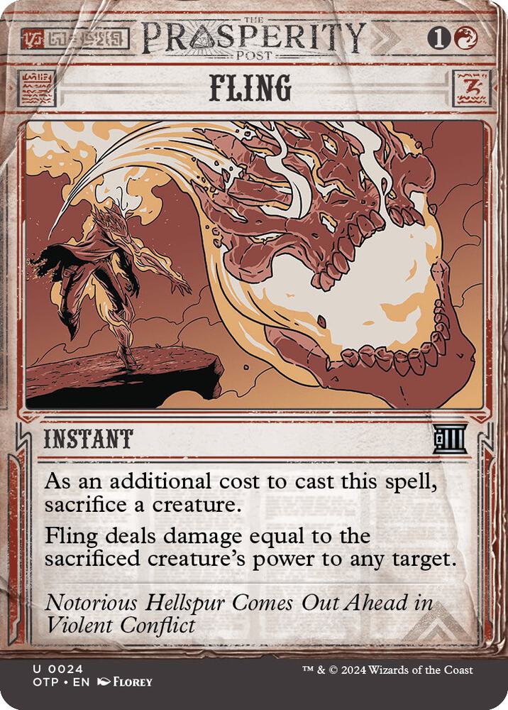Fling 24 card from Outlaws of Thunder Junction: Breaking News