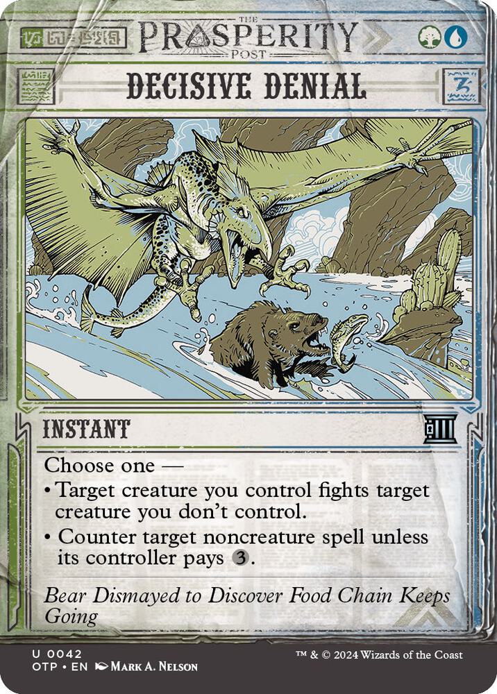 Decisive Denial 42 card from Outlaws of Thunder Junction: Breaking News