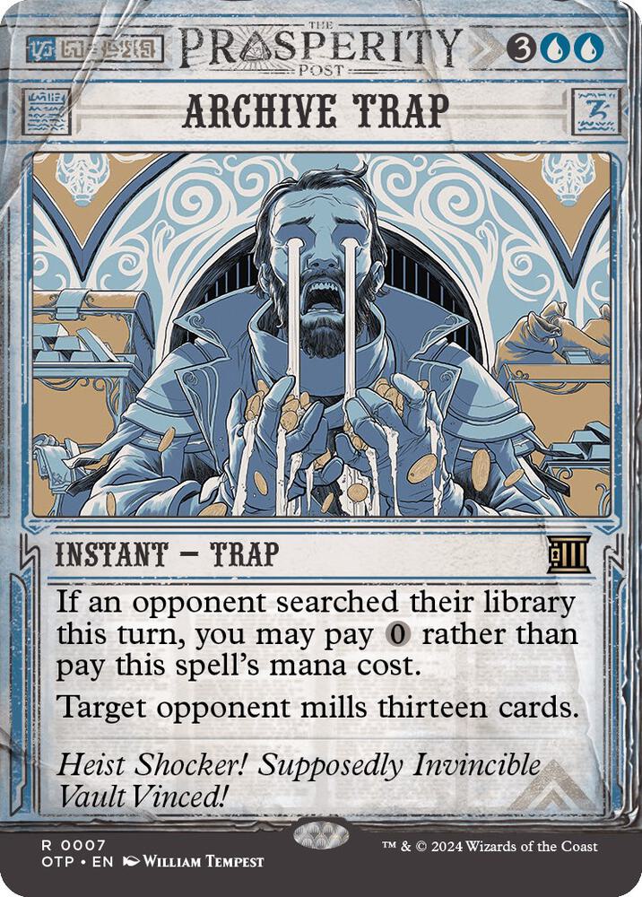 Archive Trap 7 card from Outlaws of Thunder Junction: Breaking News