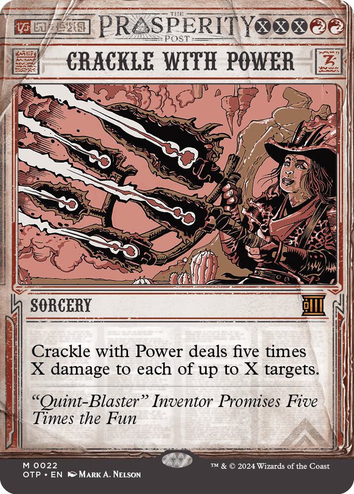 Crackle with Power 22 card from Outlaws of Thunder Junction: Breaking News