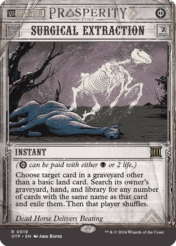 Surgical Extraction 19 card from Outlaws of Thunder Junction: Breaking News