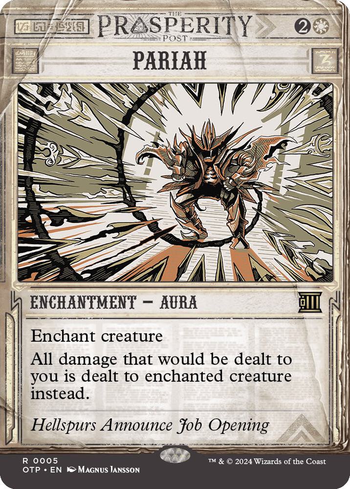 Pariah 5 card from Outlaws of Thunder Junction: Breaking News