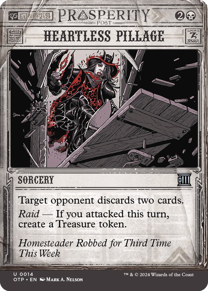 Heartless Pillage 14 card from Outlaws of Thunder Junction: Breaking News