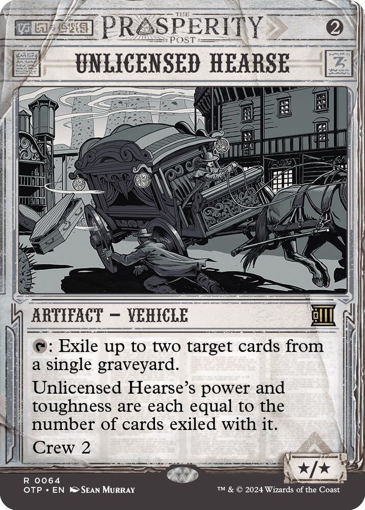 Unlicensed Hearse 64 card from Outlaws of Thunder Junction: Breaking News