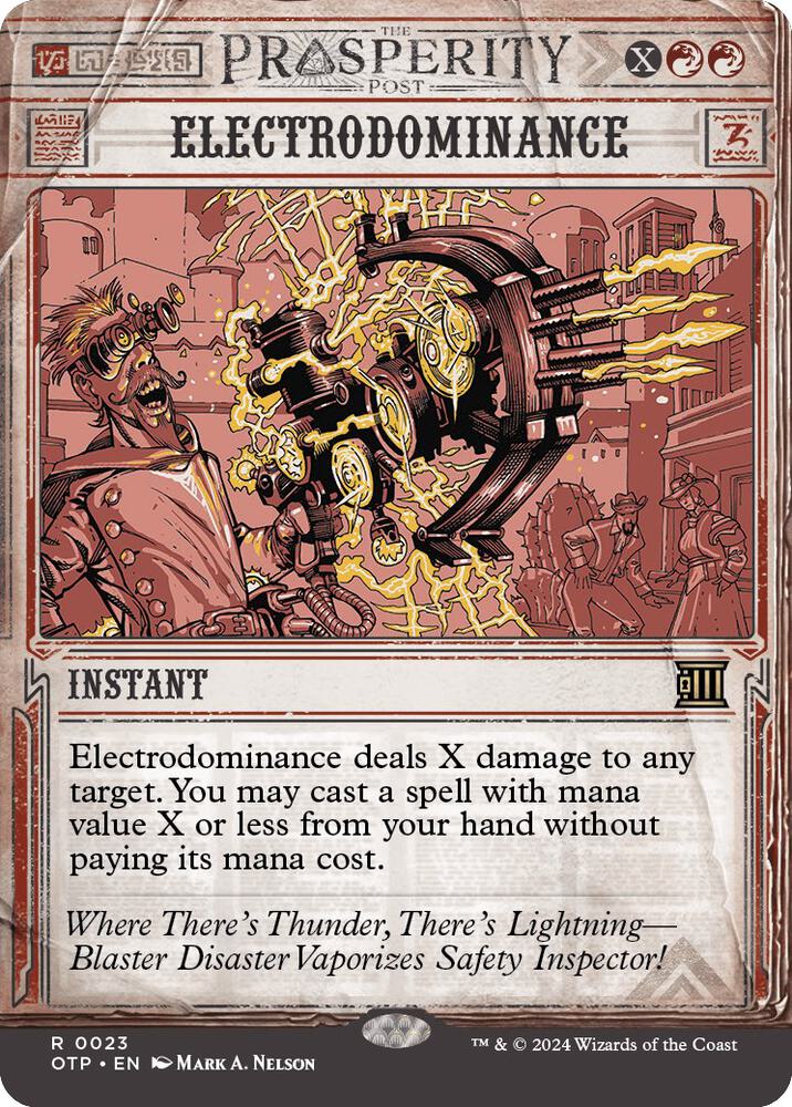 Electrodominance 23 card from Outlaws of Thunder Junction: Breaking News