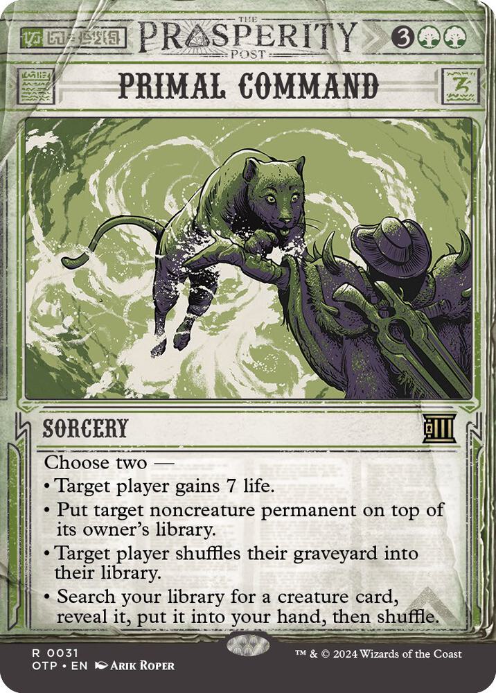 Primal Command 31 card from Outlaws of Thunder Junction: Breaking News