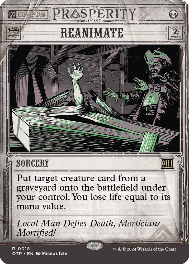 Reanimate 18 card from Outlaws of Thunder Junction: Breaking News