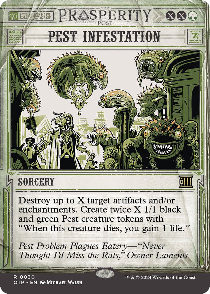 Pest Infestation 30 card from Outlaws of Thunder Junction: Breaking News