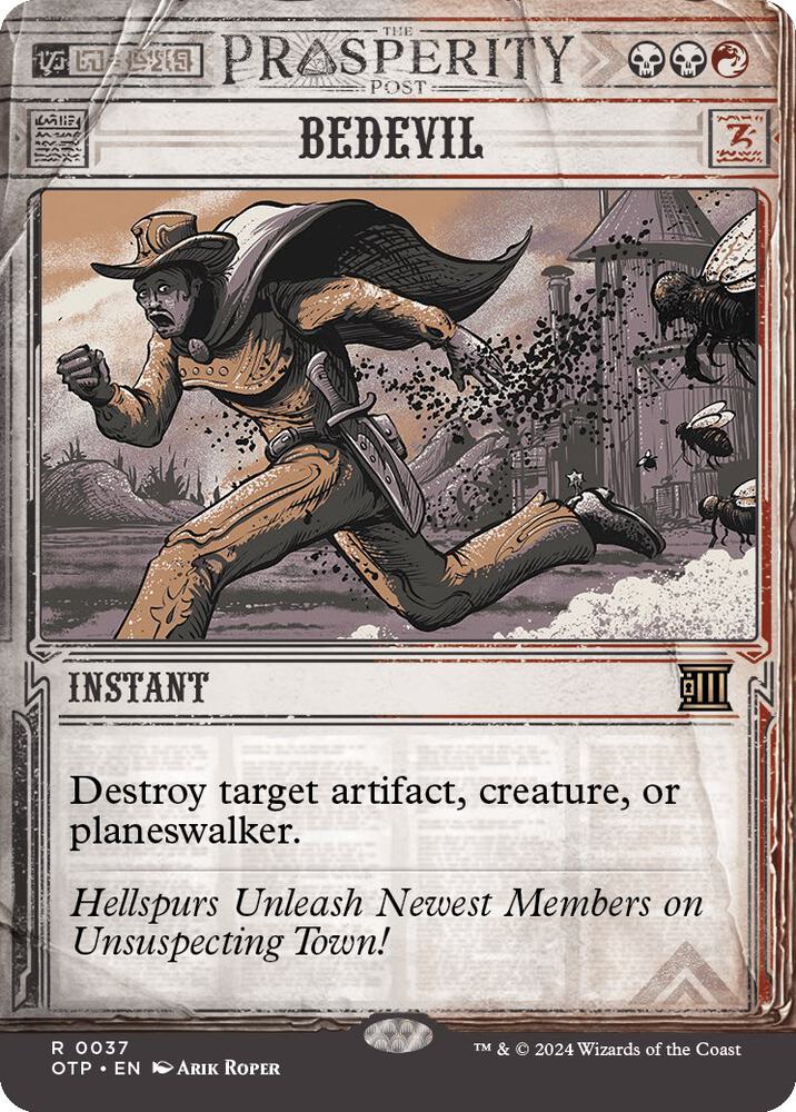 Bedevil 37 card from Outlaws of Thunder Junction: Breaking News