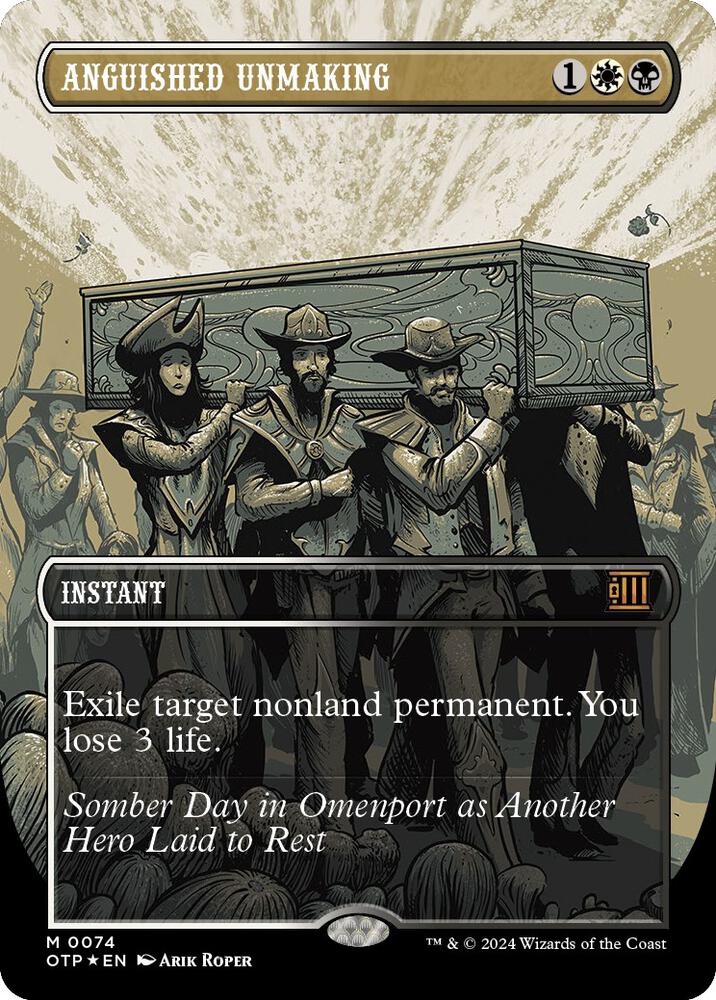 Anguished Unmaking (Textured Foil) 74 card from Outlaws of Thunder Junction: Breaking News