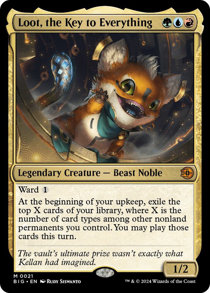 Loot, the Key to Everything 21 card from Outlaws of Thunder Junction: The Big Score