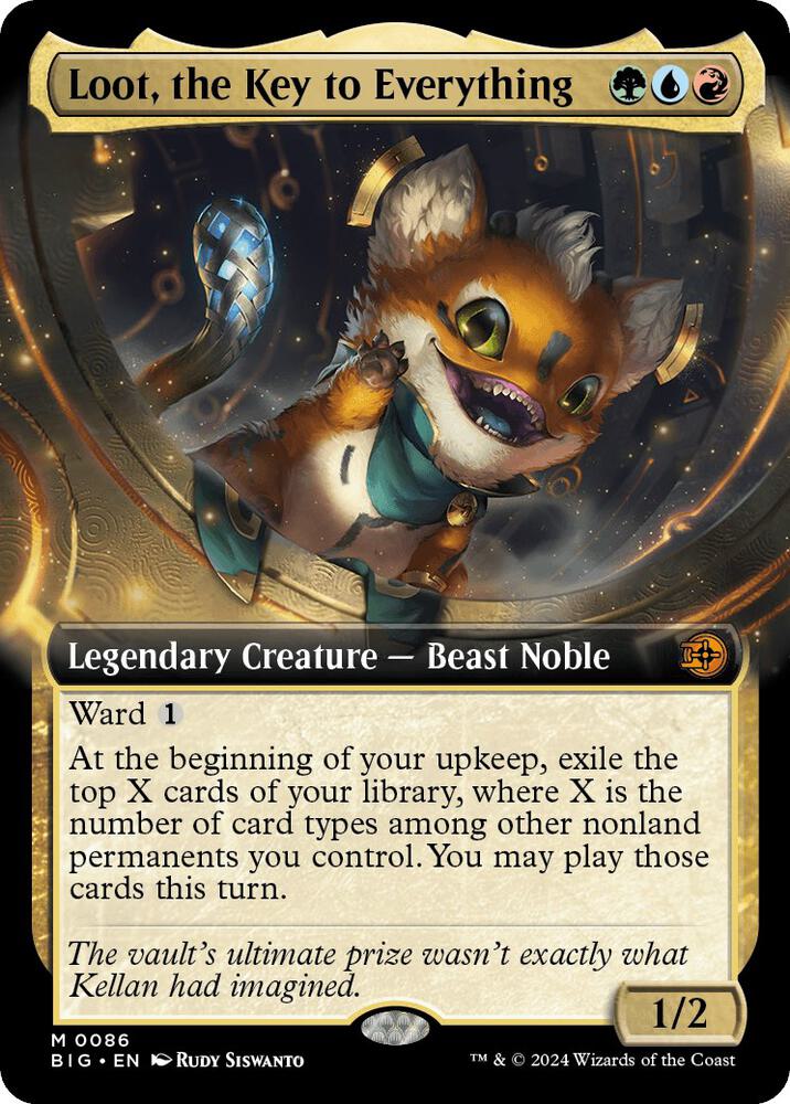 Loot, the Key to Everything (Extended Art) 86 card from Outlaws of Thunder Junction: The Big Score