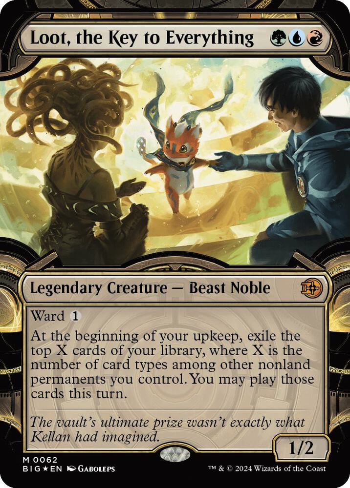Loot, the Key to Everything (Showcase) (Raised Foil) 62 card from Outlaws of Thunder Junction: The Big Score