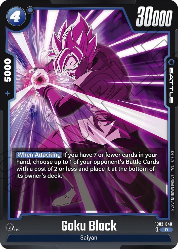 Goku Black FB02-040 card from Blazing Aura