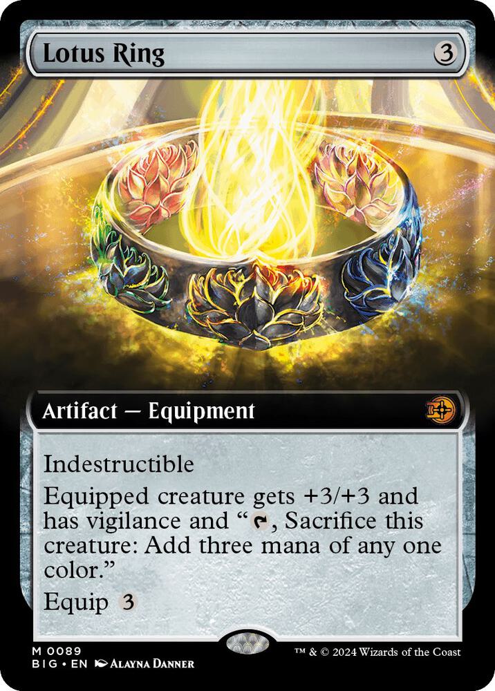 Lotus Ring (Extended Art) 89 card from Outlaws of Thunder Junction: The Big Score