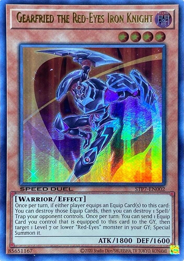 Gearfried the Red-Eyes Iron Knight STP7-EN002 card from Speed Duel: Tournament Pack 7