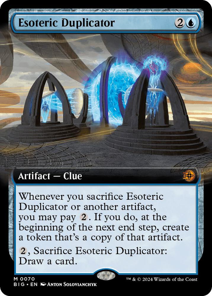 Esoteric Duplicator (Extended Art) 70 card from Outlaws of Thunder Junction: The Big Score