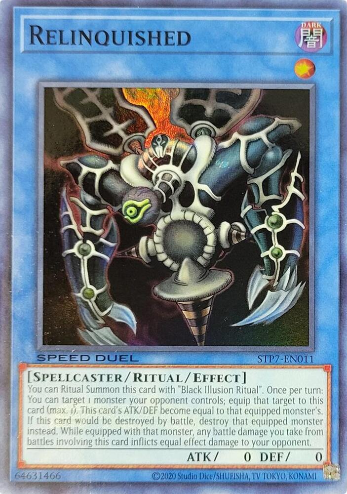 Relinquished STP7-EN011 card from Speed Duel: Tournament Pack 7