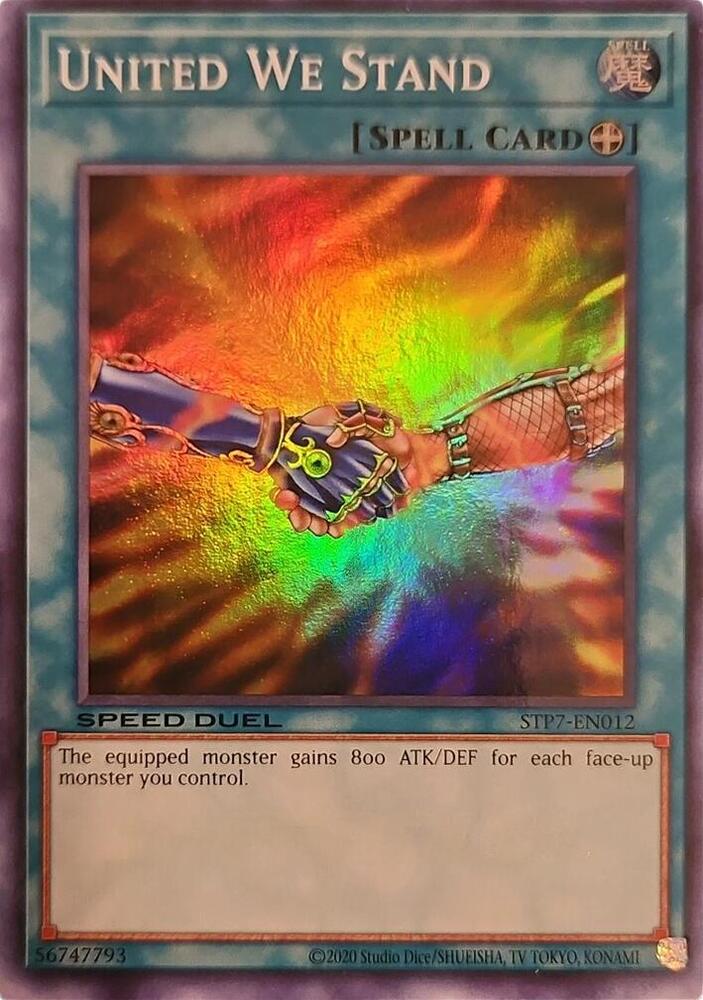 United We Stand STP7-EN012 card from Speed Duel: Tournament Pack 7